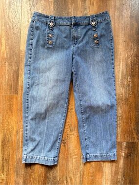 Talbots Blue Cropped Sailor Nautical Preppy Jeans